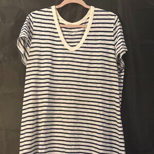 Blue Striped T-Shirt Dress